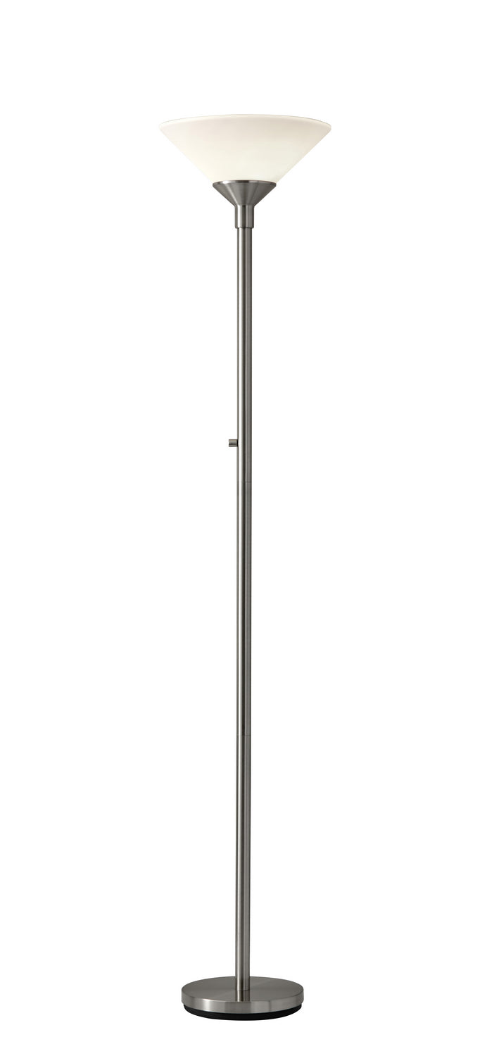 Adesso Home 7500-22 Two Light Torchiere, Brushed Steel