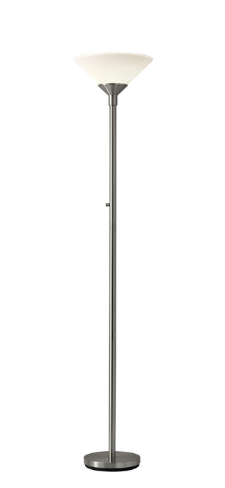 Adesso Home 7500-22 Two Light Torchiere, Brushed Steel