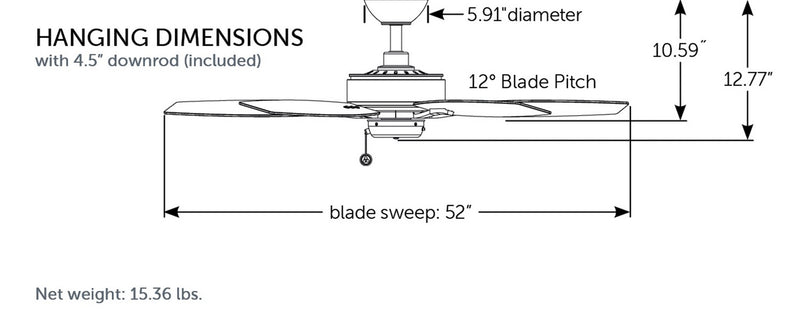 Fanimation FP6284DZ 52" Ceiling Fan, Dark Bronze