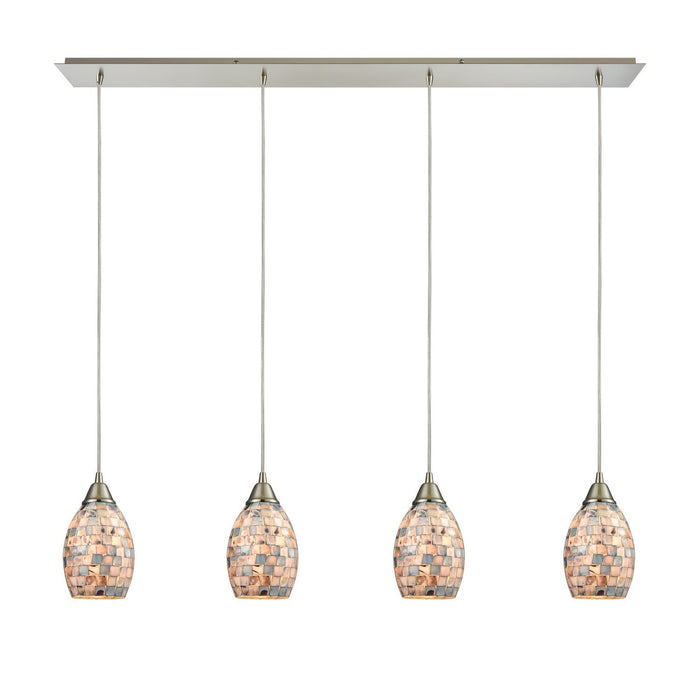 ELK Home 10444/4LP Four Light Pendant, Satin Nickel