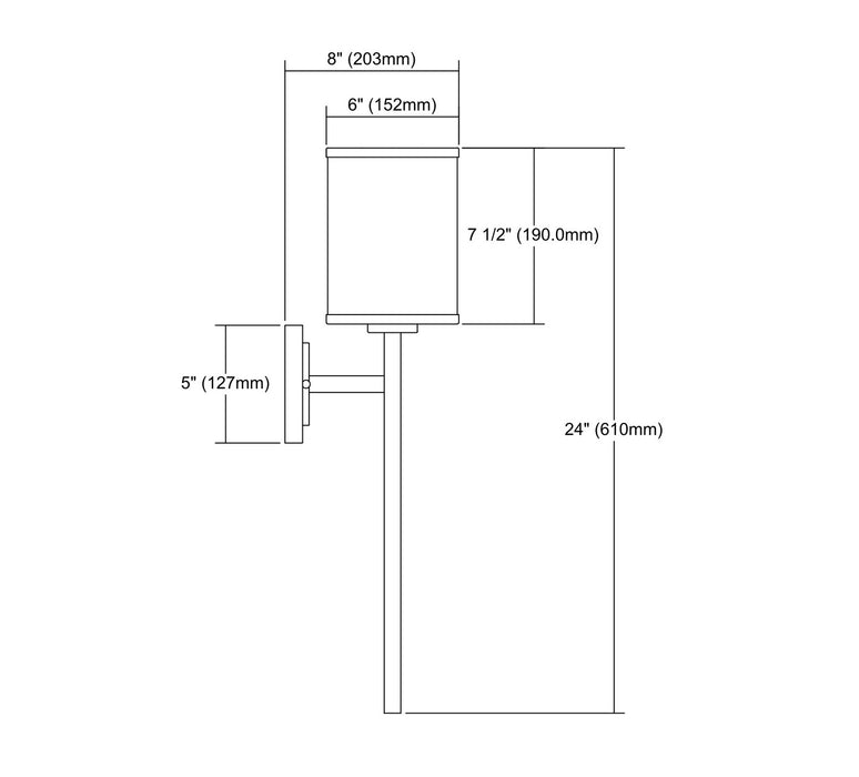 ELK Home 57023/1 One Light Wall Sconce, Oil Rubbed Bronze