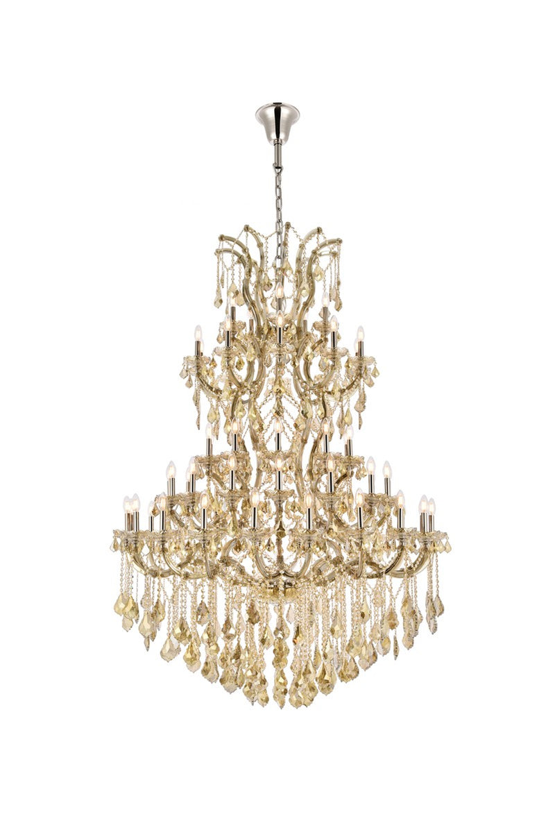 Elegant Lighting 2800G54GT-GT/RC 61 Light Chandelier, Golden Teak