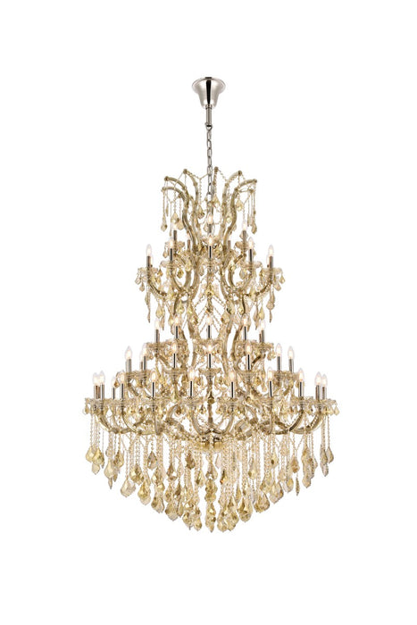 Elegant Lighting 2800G54GT-GT/RC 61 Light Chandelier, Golden Teak