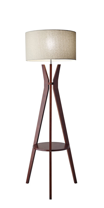 Adesso Home 3471-15 Floor Lamp, Solid Walnut Wood