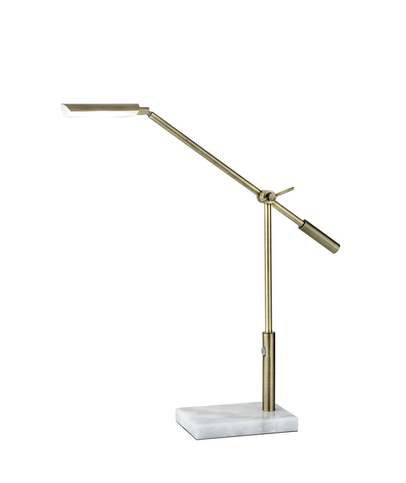 Adesso Home 4128-21 LED Desk Lamp, White Marble