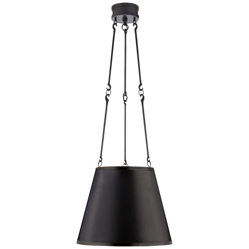 Visual Comfort Signature AH 5210GM Three Light Pendant, Gun Metal