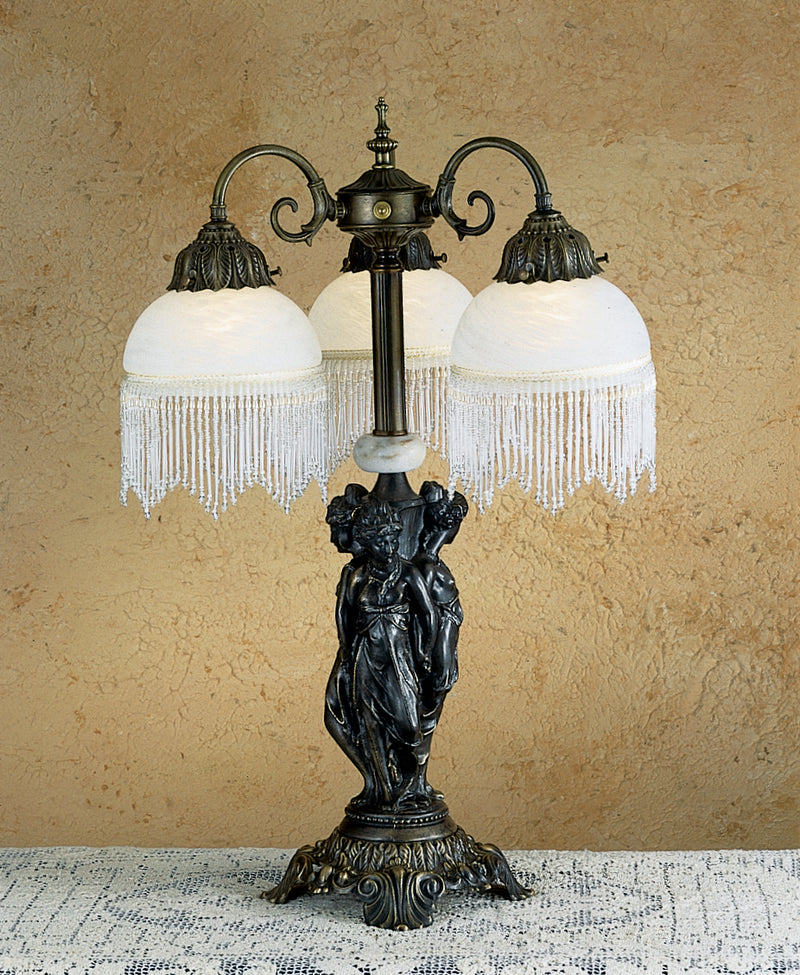 Meyda Tiffany 17896 Three Light Accent Lamp, Mahogany Bronze