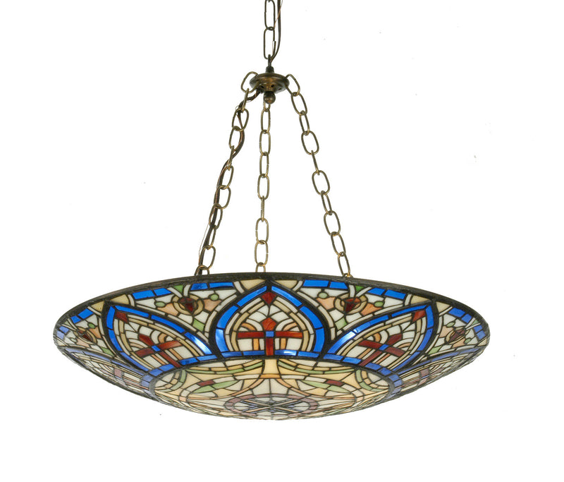 Meyda Tiffany 23296 Four Light Pendant, Mahogany Bronze