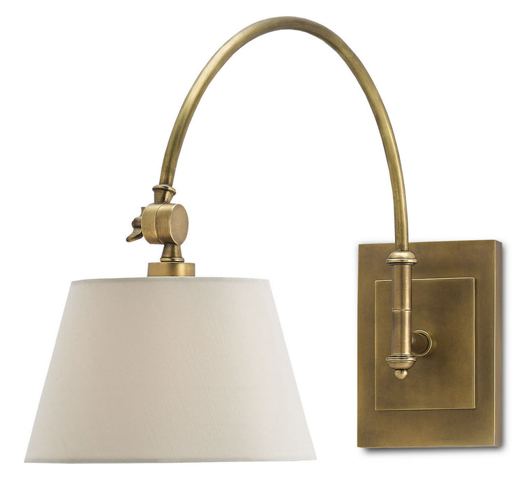 Currey and Company 5000-0003 One Light Wall Sconce, Antique Brass