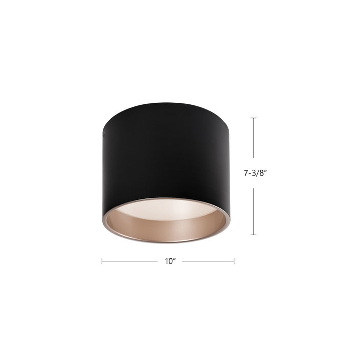 Kuzco Lighting FM11410-BK LED Flush Mount, Black