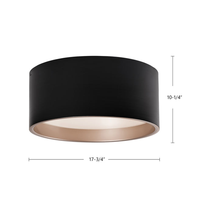 Kuzco Lighting FM11418-BK LED Flush Mount, Black