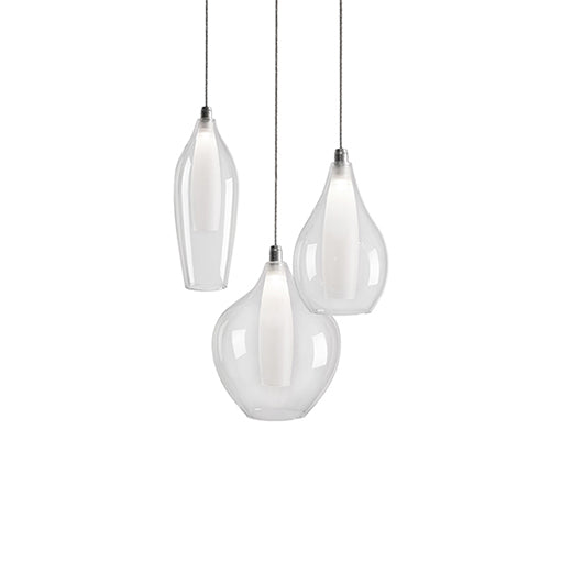 Kuzco Lighting MP3003 LED Pendant, Chrome
