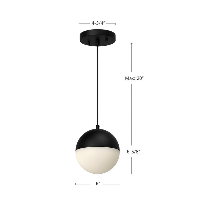 Kuzco Lighting PD11706-BK LED Pendant, Black