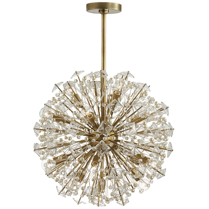 Visual Comfort Signature KS 5005SB-CG 17 Light Chandelier, Soft Brass