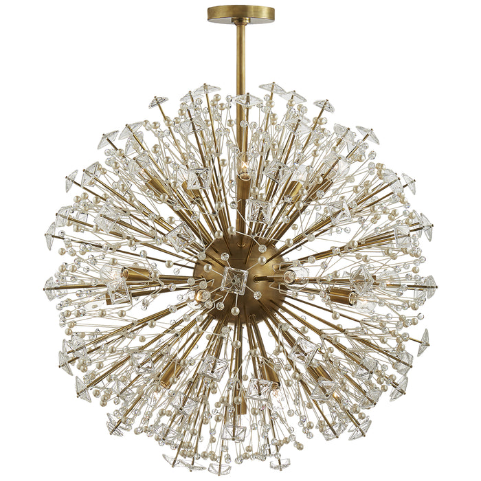 Visual Comfort Signature KS 5006SB-CG 21 Light Chandelier, Soft Brass