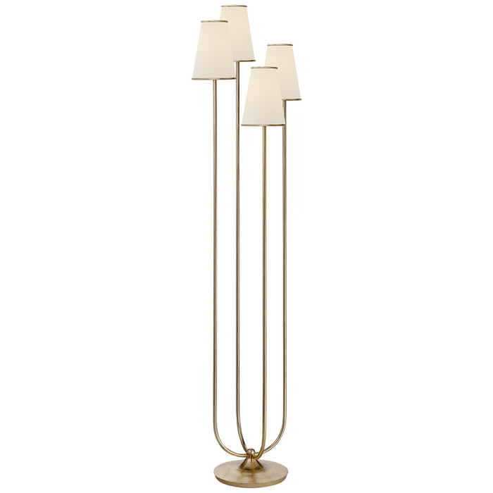Visual Comfort Signature ARN 1025G-L Four Light Floor Lamp, Gild