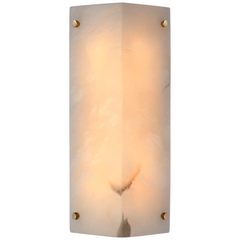 Visual Comfort Signature ARN 2043ALB LED Wall Sconce, Alabster and Hand-Rubbed Antique Brass