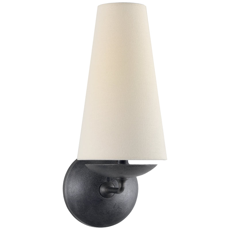 Visual Comfort Signature ARN 2201AI-L One Light Wall Sconce, Aged Iron
