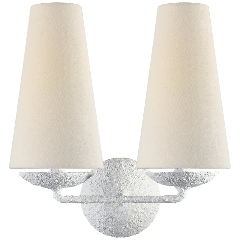 Visual Comfort Signature ARN 2202PL-L Two Light Wall Sconce, Plaster