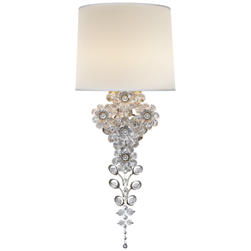 Visual Comfort Signature ARN 2226BSL-L One Light Wall Sconce, Burnished Silver Leaf