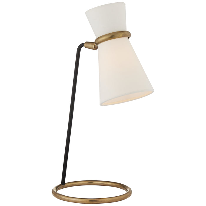 Visual Comfort Signature ARN 3003BLK-L One Light Table Lamp, Black and Brass