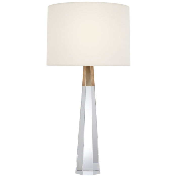 Visual Comfort Signature ARN 3026CG/HAB-L Two Light Table Lamp, Crystal with Brass