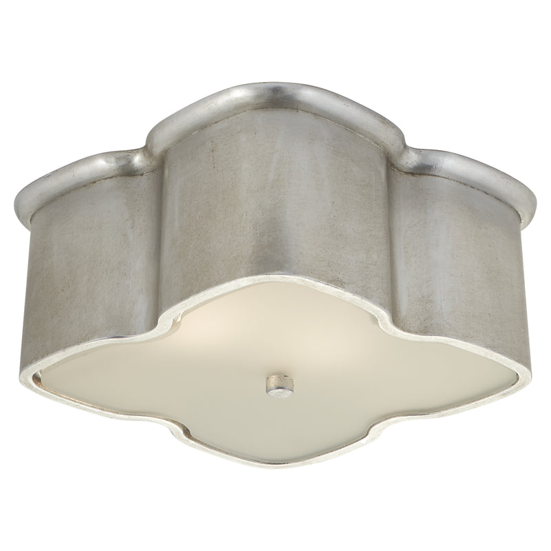 Visual Comfort Signature ARN 4041BSL Two Light Flush Mount, Burnished Silver Leaf