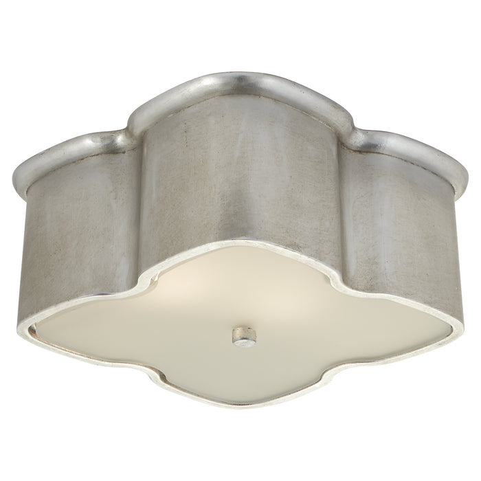 Visual Comfort Signature ARN 4041BSL Two Light Flush Mount, Burnished Silver Leaf