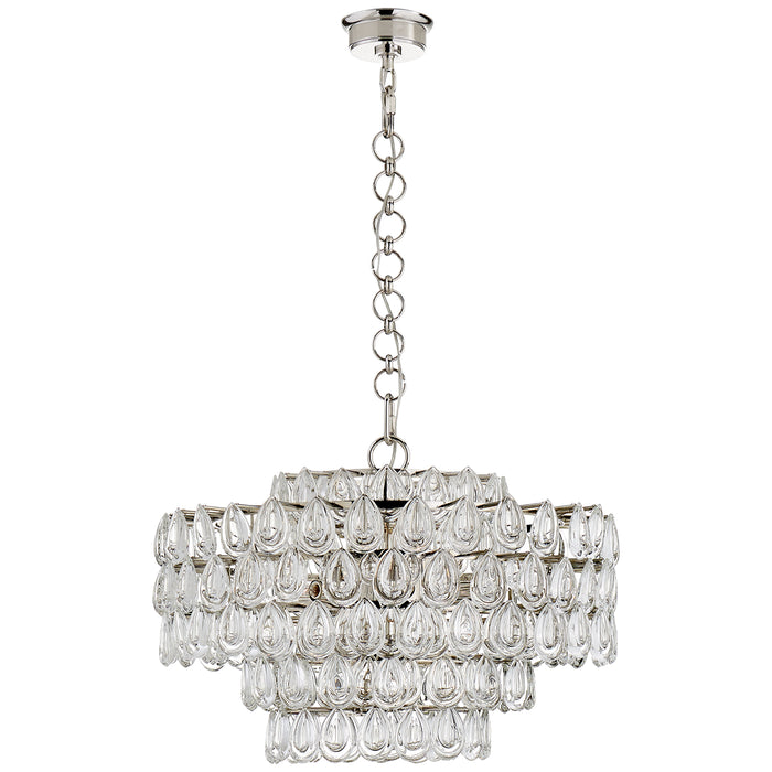Visual Comfort Signature ARN 5173PN-CG 12 Light Chandelier, Polished Nickel