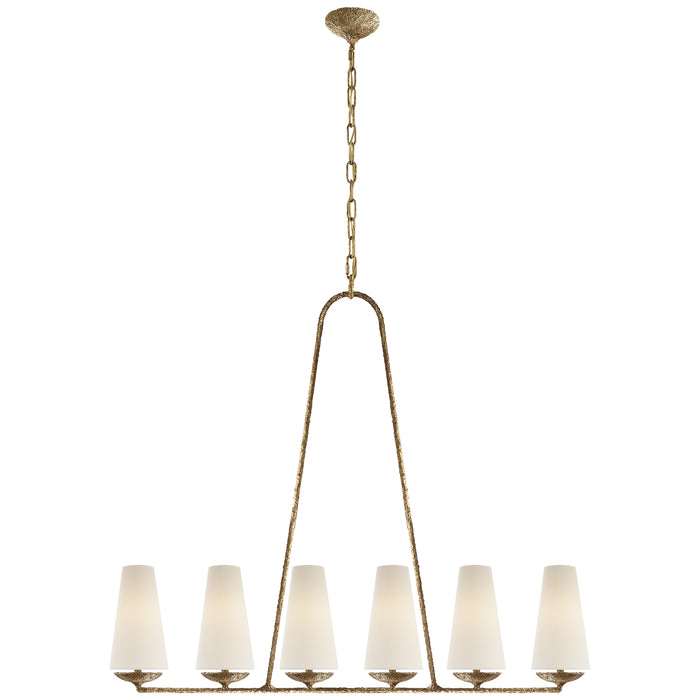 Visual Comfort Signature ARN 5201GP-L Six Light Chandelier, Gilded Plaster