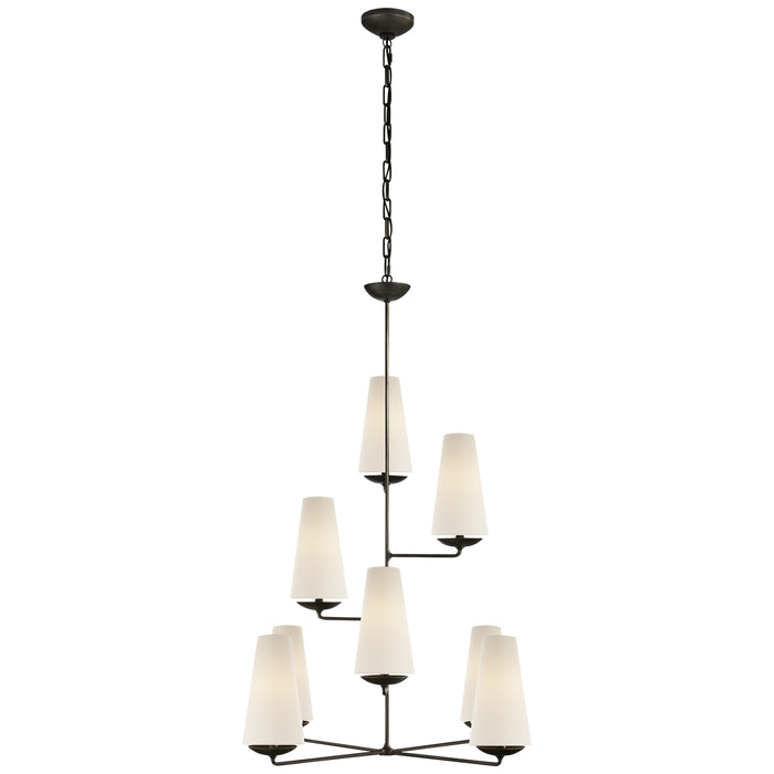 Visual Comfort Signature ARN 5204AI-L Eight Light Chandelier, Aged Iron