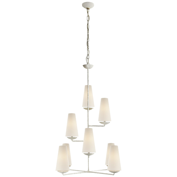 Visual Comfort Signature ARN 5204PL-L Eight Light Chandelier, Plaster