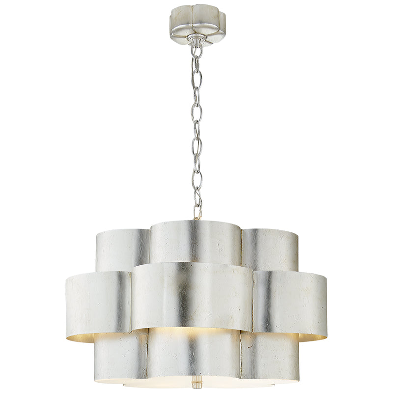 Visual Comfort Signature ARN 5306BSL Five Light Pendant, Burnished Silver Leaf