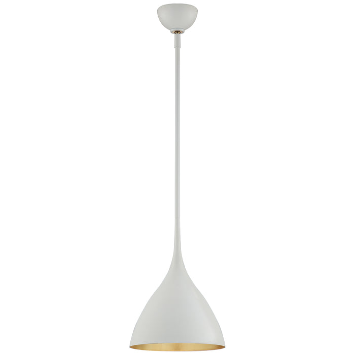 Visual Comfort Signature ARN 5350PW One Light Pendant, Plaster White