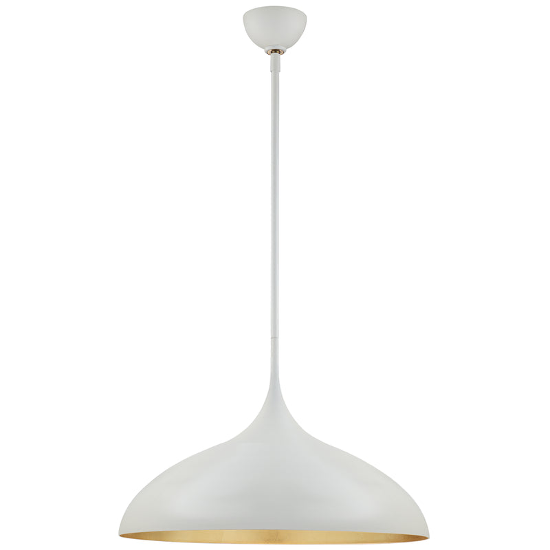 Visual Comfort Signature ARN 5352PW One Light Pendant, Plaster White