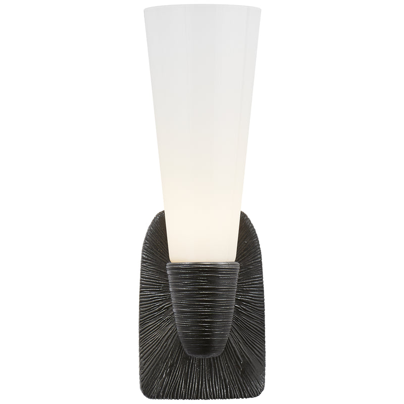 Visual Comfort Signature KW 2043AI-WG One Light Bath Sconce, Aged Iron