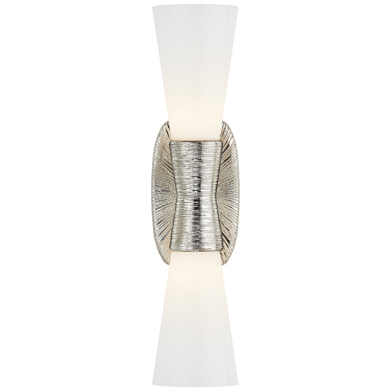 Visual Comfort Signature KW 2047PN-WG Two Light Bath Sconce, Polished Nickel