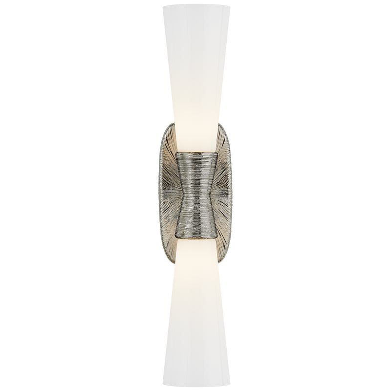 Visual Comfort Signature KW 2048PN-WG Two Light Bath Sconce, Polished Nickel