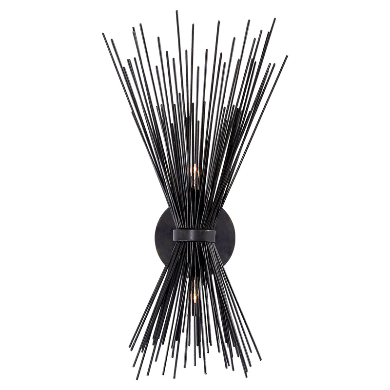 Visual Comfort Signature KW 2070AI Two Light Wall Sconce, Aged Iron