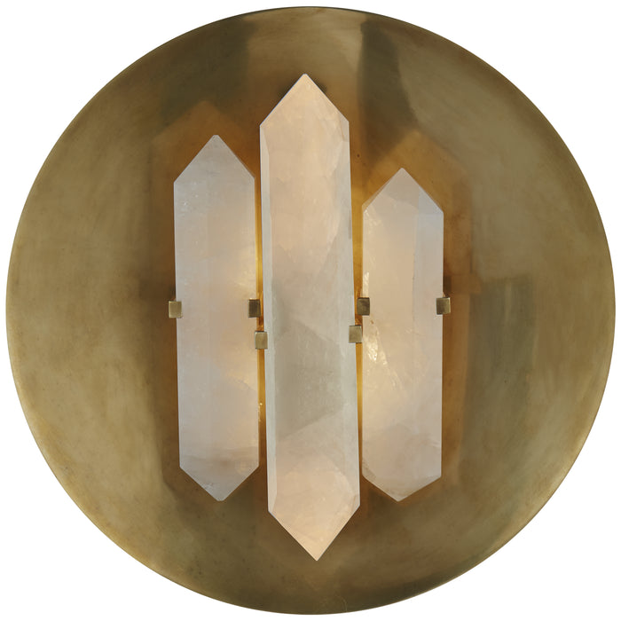 Visual Comfort Signature KW 2090AB/Q Two Light Wall Sconce, Antique-Burnished Brass