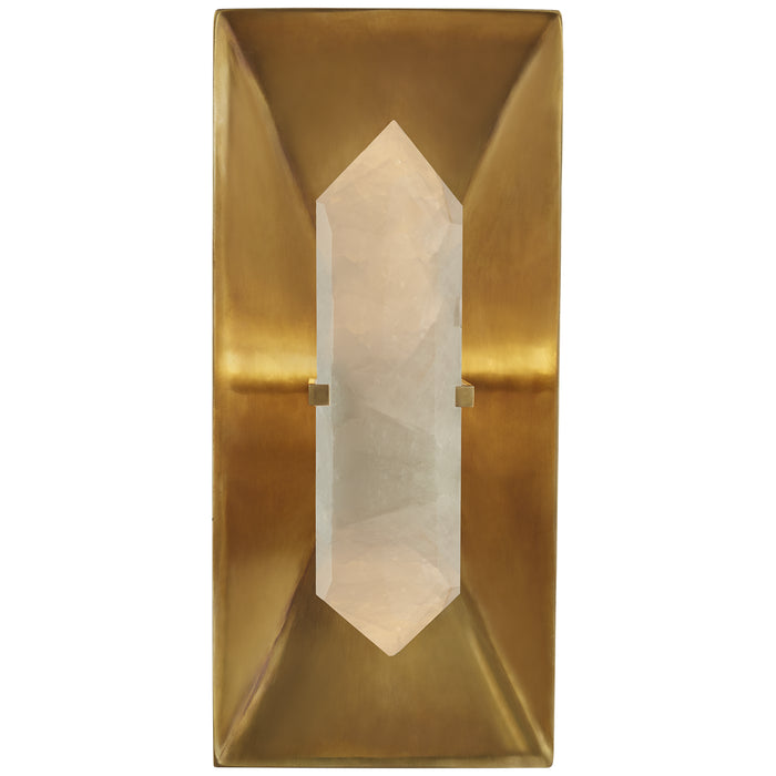 Visual Comfort Signature KW 2091AB/Q One Light Wall Sconce, Antique-Burnished Brass