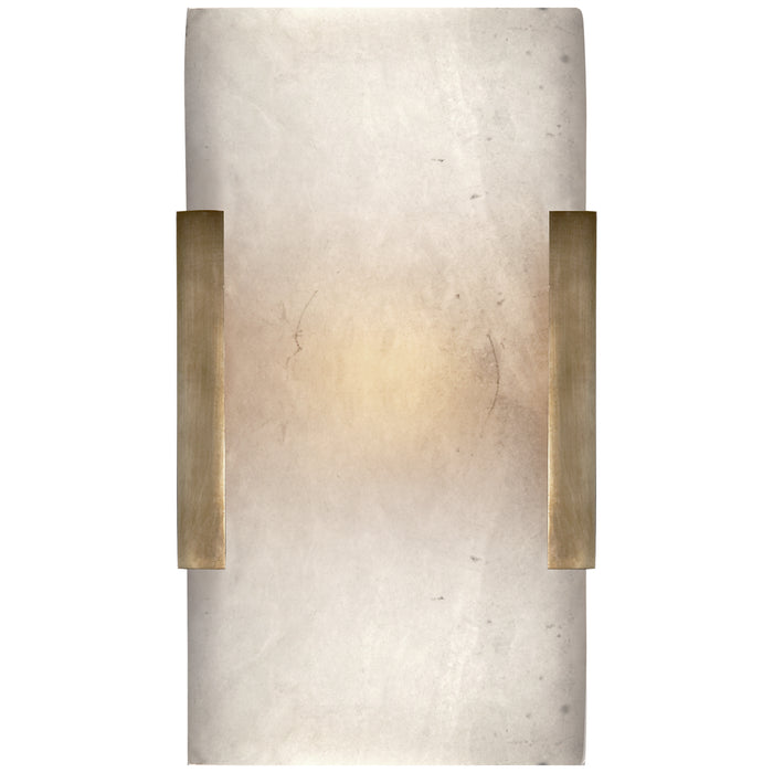 Visual Comfort Signature KW 2115AB-ALB LED Bath Sconce, Antique-Burnished Brass