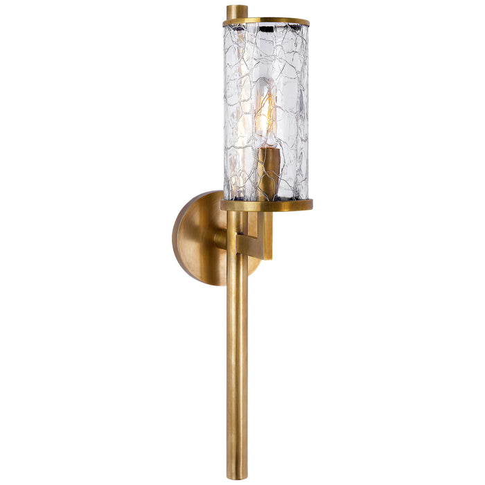 Visual Comfort Signature KW 2200AB-CRG One Light Wall Sconce, Antique-Burnished Brass