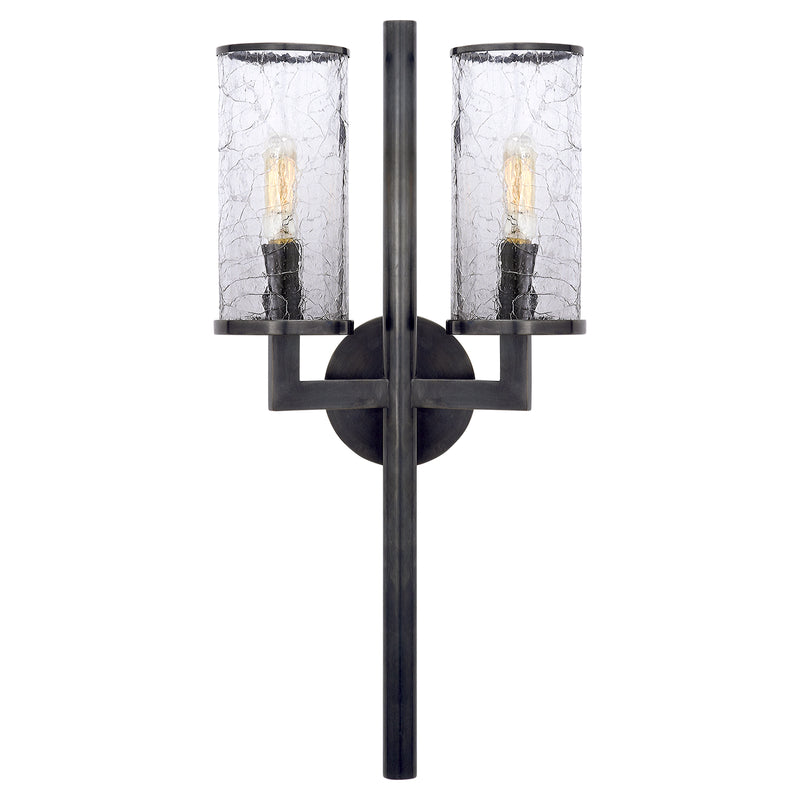 Visual Comfort Signature KW 2201BZ-CRG Two Light Wall Sconce, Bronze