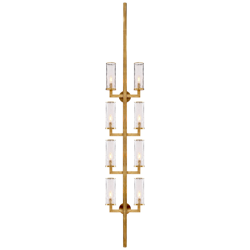 Visual Comfort Signature KW 2204AB-CRG Eight Light Wall Sconce, Antique-Burnished Brass