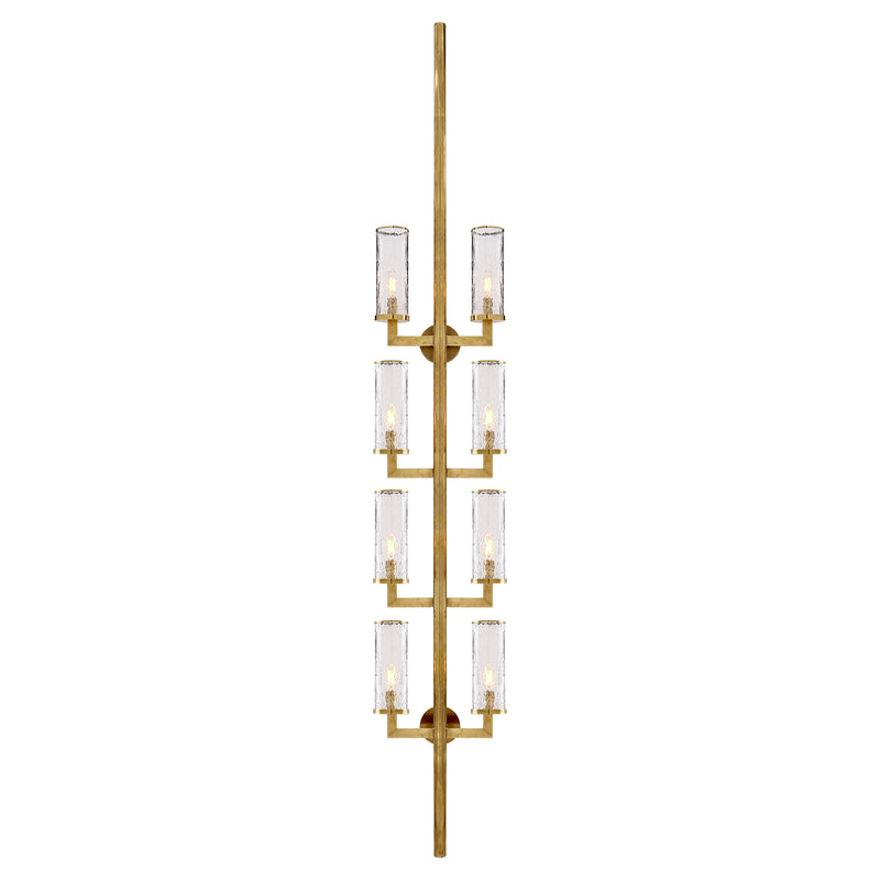 Visual Comfort Signature KW 2204AB-CRG Eight Light Wall Sconce, Antique-Burnished Brass