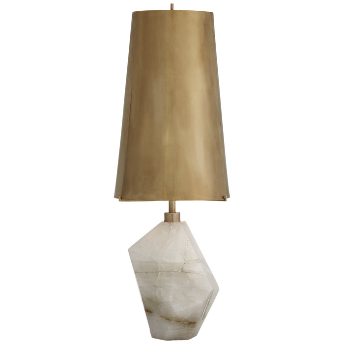Visual Comfort Signature KW 3012Q-AB One Light Table Lamp, Natural Quartz Stone