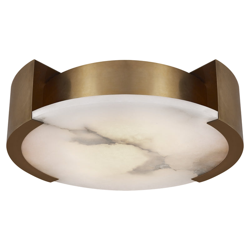 Visual Comfort Signature KW 4013AB LED Flush Mount, Antique-Burnished Brass