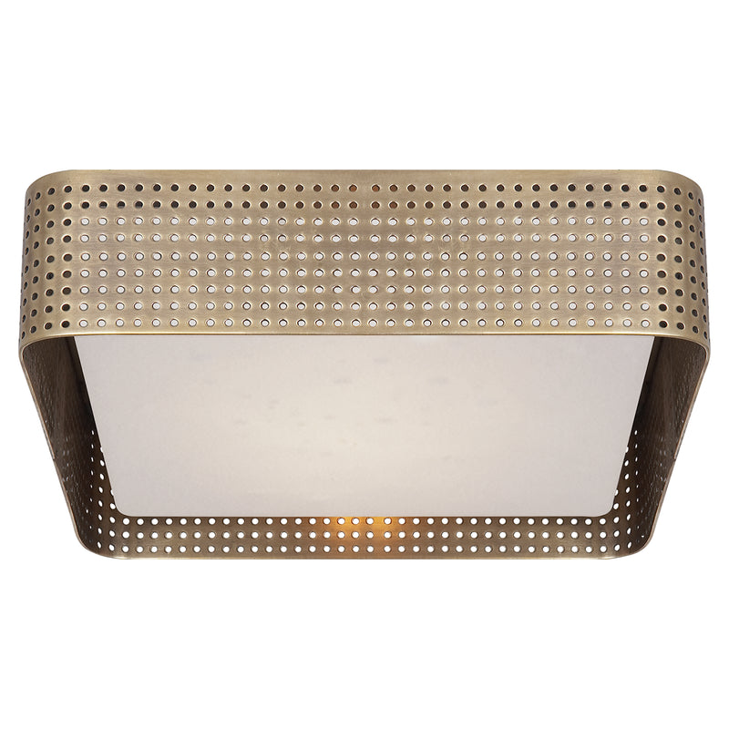 Visual Comfort Signature KW 4061AB-CDG Two Light Flush Mount, Antique-Burnished Brass