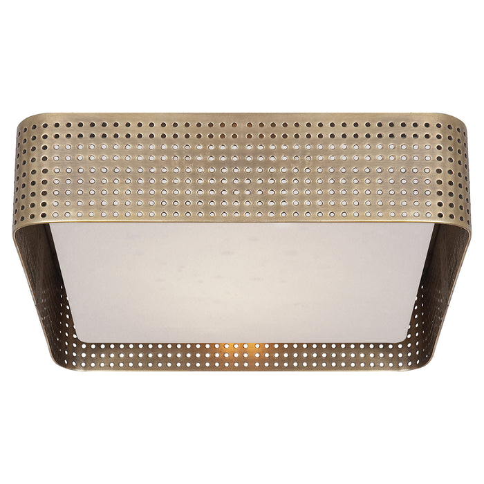 Visual Comfort Signature KW 4061AB-CDG Two Light Flush Mount, Antique-Burnished Brass